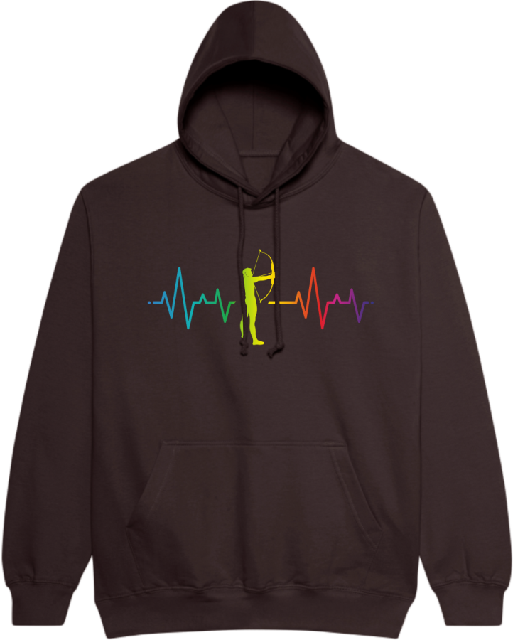 Bogensport Hoodie "Heartbeat" Motiv 7
